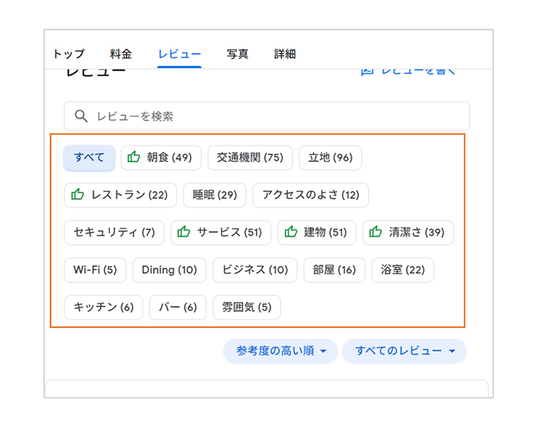 MEO対策の株式会社ジャリアのクチコミハイライト分析画面イメージ-1